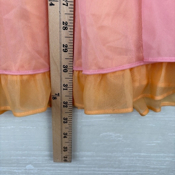 Betsey Johnson Double Layer Pink and Orange Chemise Size M - Picture 6 of 11